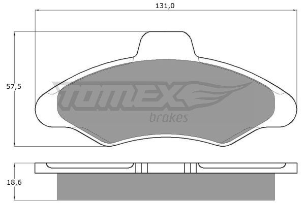 TOMEX BRAKES stabdžių trinkelių rinkinys, diskinis stabdys TX 10-82